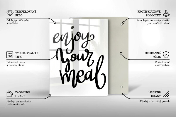 Tocător sticlă Enjoy your meal