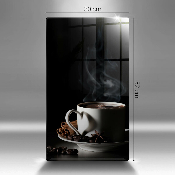 Tocător sticlă O ceașcă de cafea fierbinte