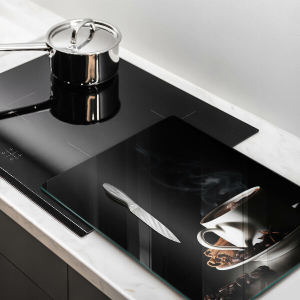 Tocător sticlă O ceașcă de cafea fierbinte