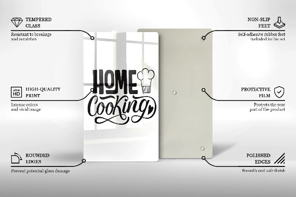 Tocător sticlă Home cooking