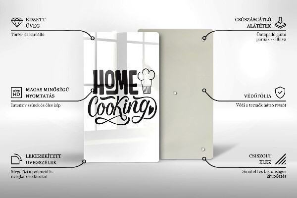 Tocător sticlă Home cooking