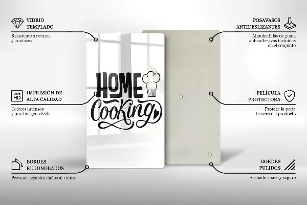 Tocător sticlă Home cooking