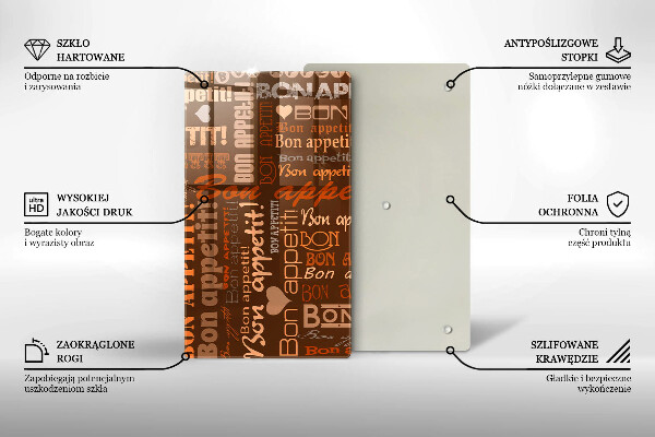 Tocător sticlă Bon appetit