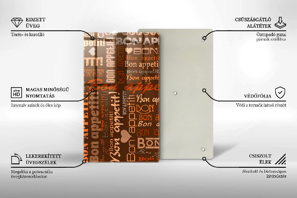 Tocător sticlă Bon appetit