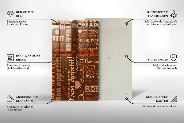 Tocător sticlă Bon appetit