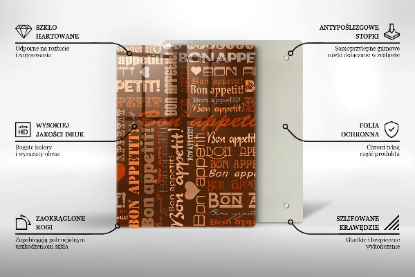 Tocător sticlă Bon appetit