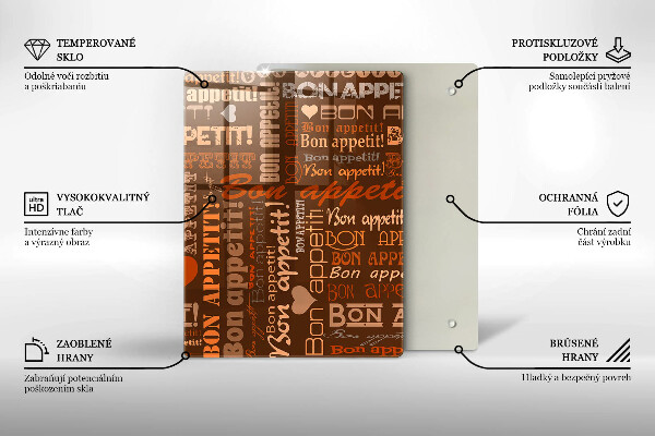 Tocător sticlă Bon appetit