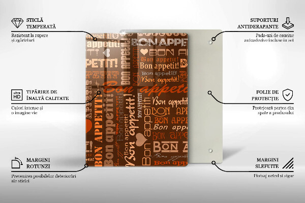 Tocător sticlă Bon appetit