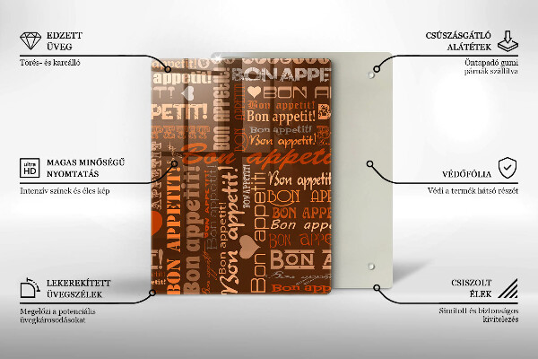 Tocător sticlă Bon appetit