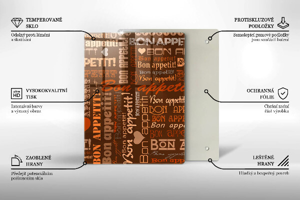 Tocător sticlă Bon appetit