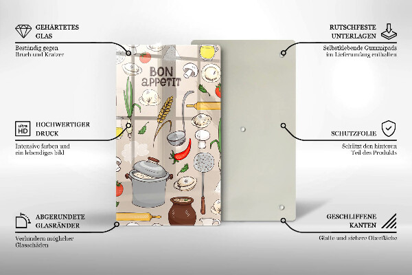Tocător sticlă Ilustrație bucătărie