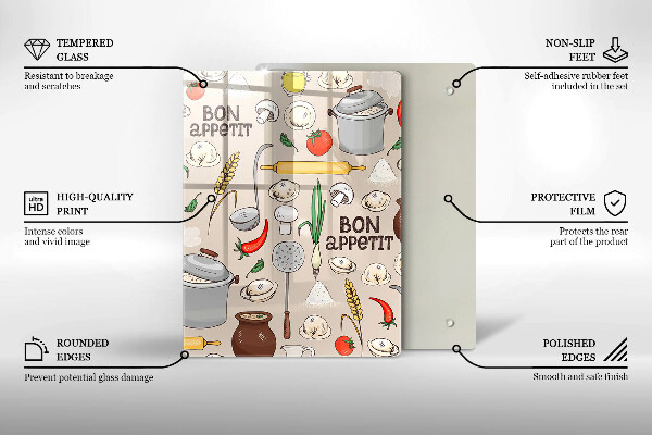 Tocător sticlă Ilustrație bucătărie