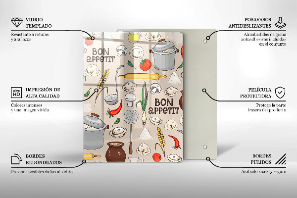 Tocător sticlă Ilustrație bucătărie