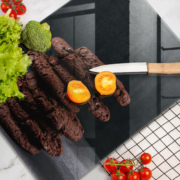 Tocător sticlă Prăjituri cu ciocolată