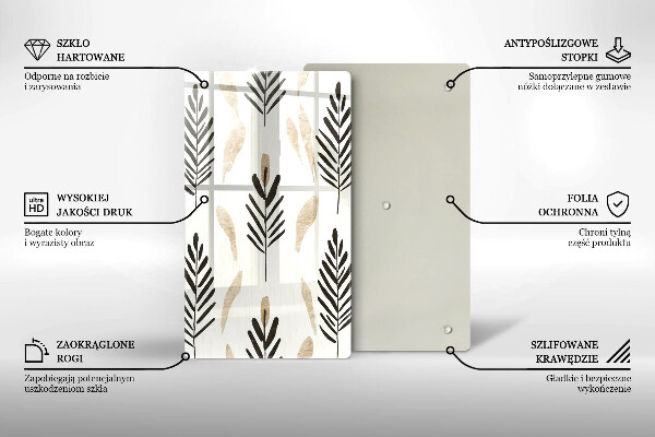 Tocător sticlă Plante Boho