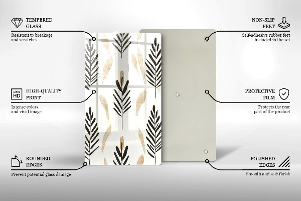 Tocător sticlă Plante Boho