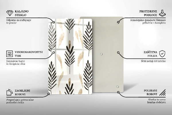 Tocător sticlă Plante Boho