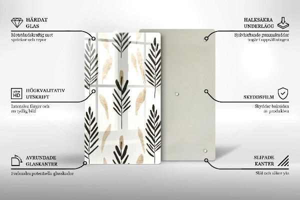 Tocător sticlă Plante Boho