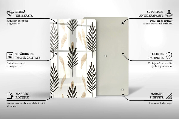 Tocător sticlă Plante Boho