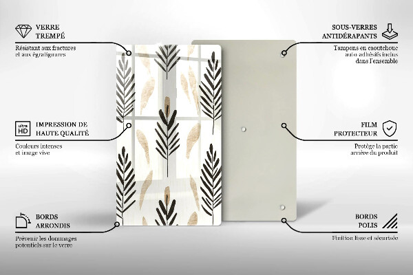 Tocător sticlă Plante Boho