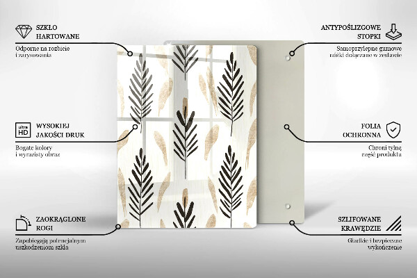 Tocător sticlă Plante Boho