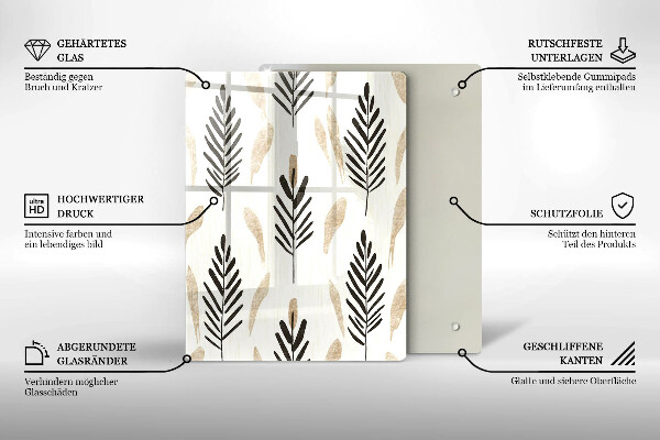 Tocător sticlă Plante Boho