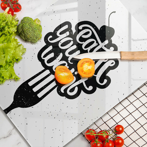 Tocător sticlă Eat all you want