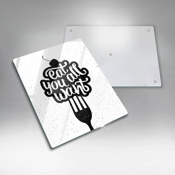 Tocător sticlă Eat all you want