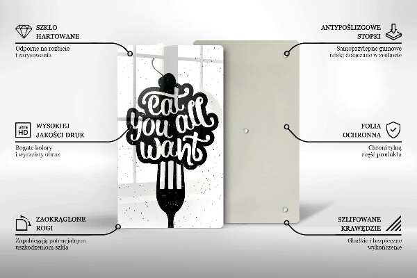 Tocător sticlă Eat all you want