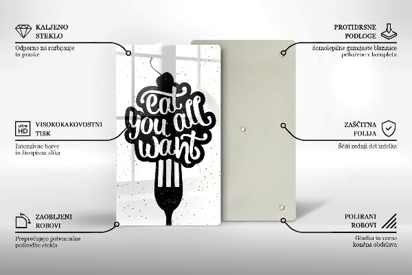 Tocător sticlă Eat all you want