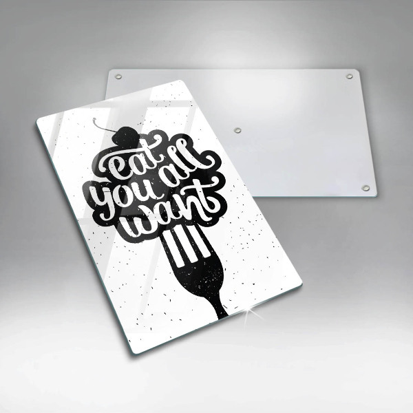 Tocător sticlă Eat all you want