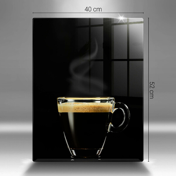 Tocător sticlă Un pahar de cafea neagră