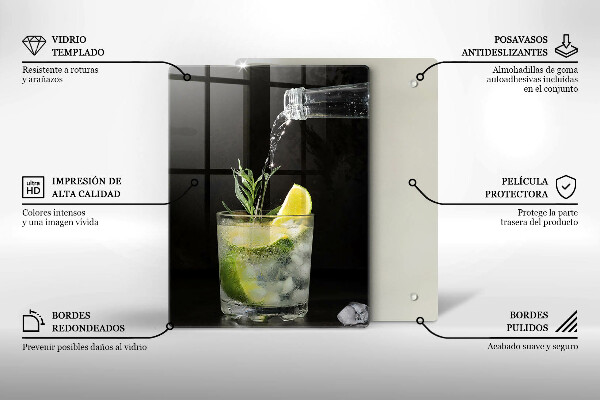 Tocător sticlă Un pahar de apă