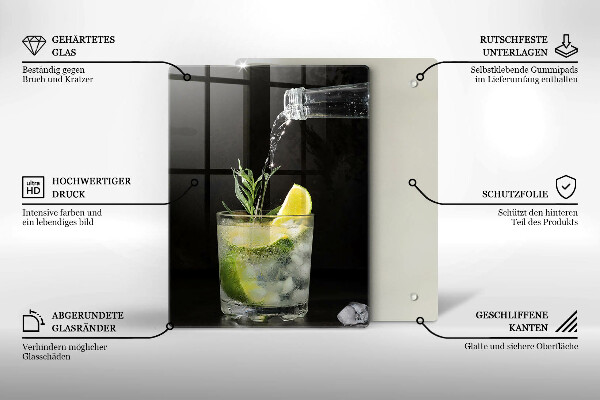 Tocător sticlă Un pahar de apă