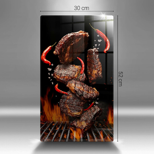 Tocător sticlă Carne la gratar