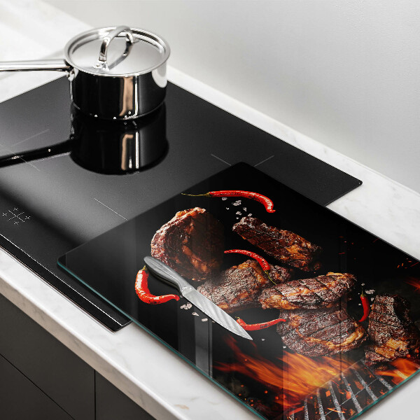 Tocător sticlă Carne la gratar