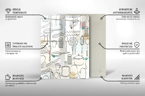 Tocător sticlă Accesorii pentru bucatarie