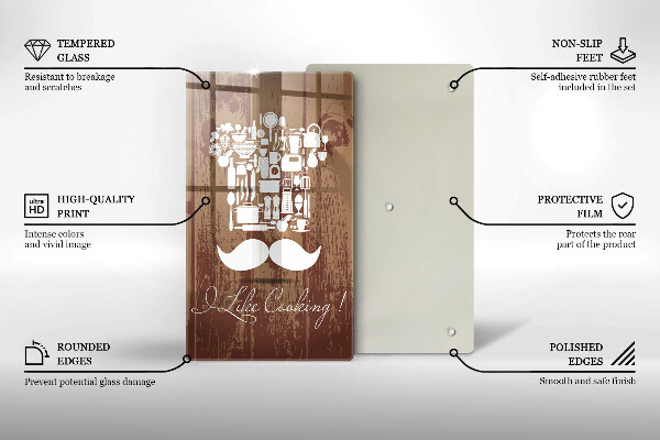 Tocător sticlă I like cooking