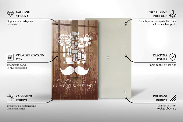 Tocător sticlă I like cooking