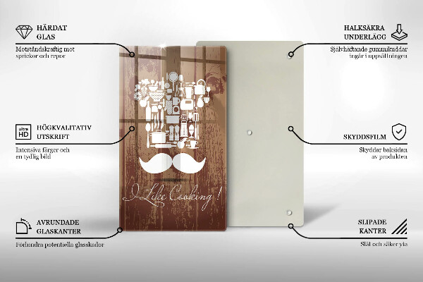 Tocător sticlă I like cooking