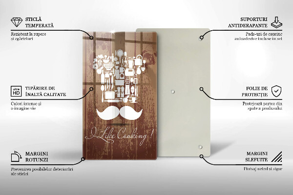 Tocător sticlă I like cooking