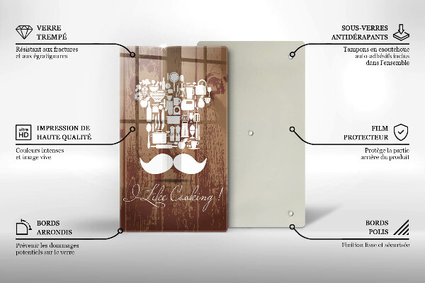 Tocător sticlă I like cooking