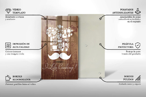 Tocător sticlă I like cooking