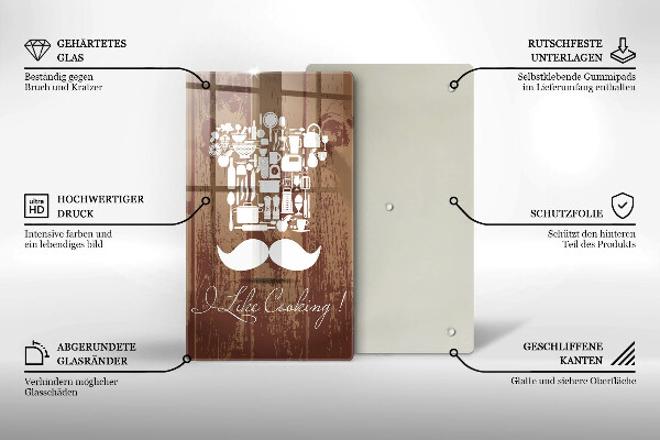 Tocător sticlă I like cooking