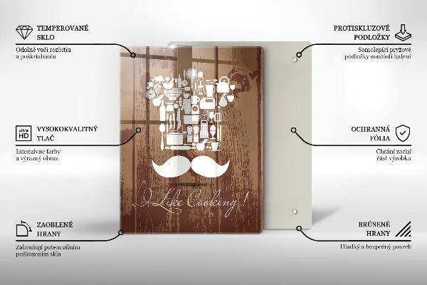 Tocător sticlă I like cooking