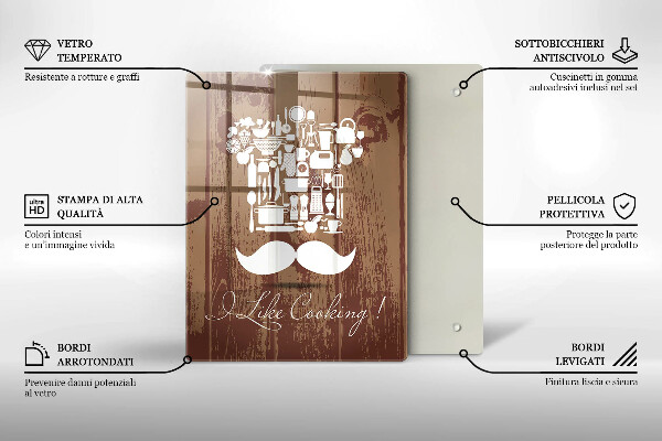 Tocător sticlă I like cooking