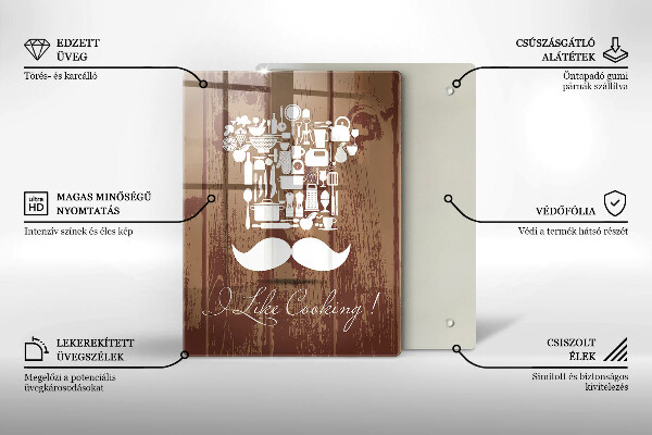 Tocător sticlă I like cooking