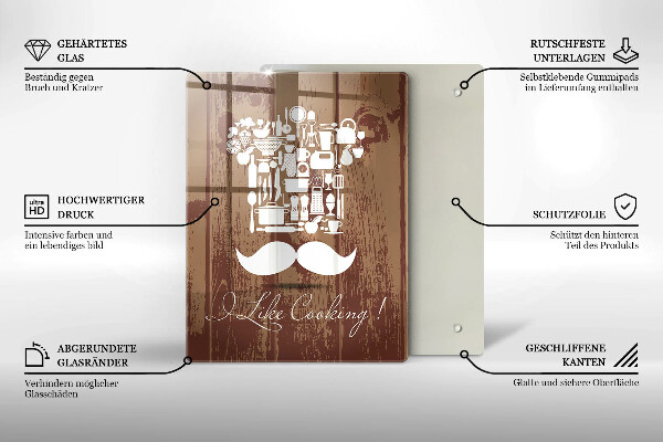 Tocător sticlă I like cooking