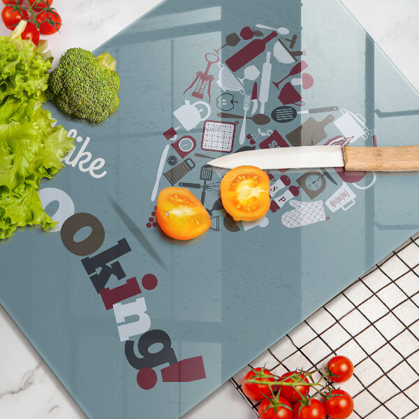 Tocător sticlă I like cooking