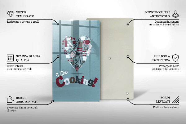 Tocător sticlă I like cooking